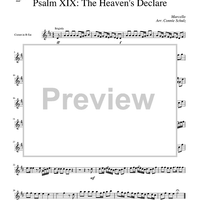 Pslam XIX: The Heaven's Declare - Cornet/Trumpet