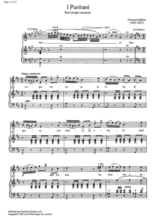 Son vergin vezzosa from I Puritani