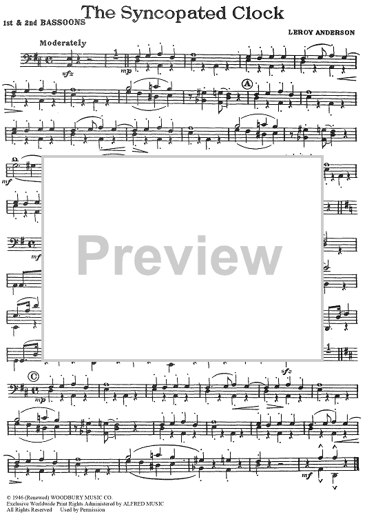 The Syncopated Clock - Bassoons 1 & 2