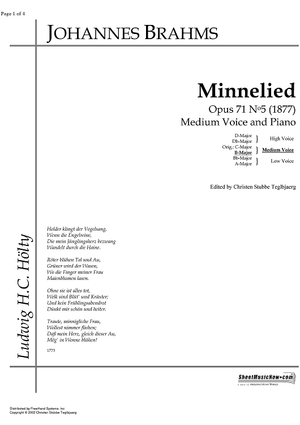 Minnelied Op.71 No. 5