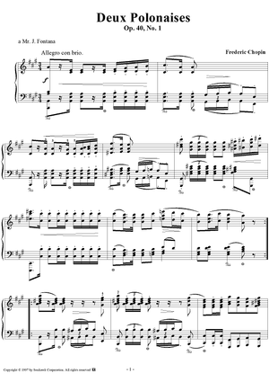 Polonaise No. 3 in A Major, Op. 40, No. 1 (