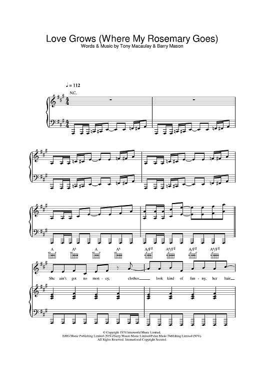 Love Grows (Where My Rosemary Goes)