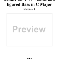 Trio Sonata in C major, movt. 1  - BWV1037 - Score