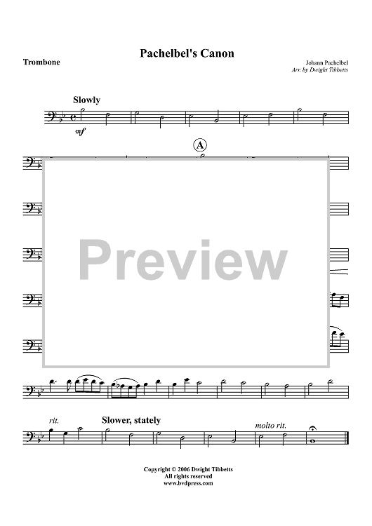 Pachelbel's Canon - Trombone