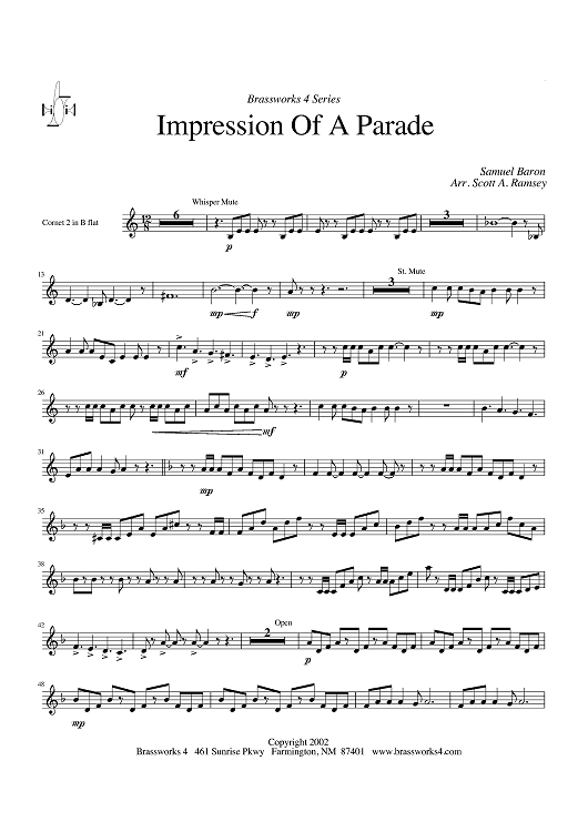 Impression of a Parade - Cornet 2 in Bb