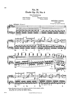 No. 36 - Étude Op. 25, No. 6 (First Version)