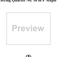 String Quartet No. 16 in F Major, Op. 135 - Violin 1