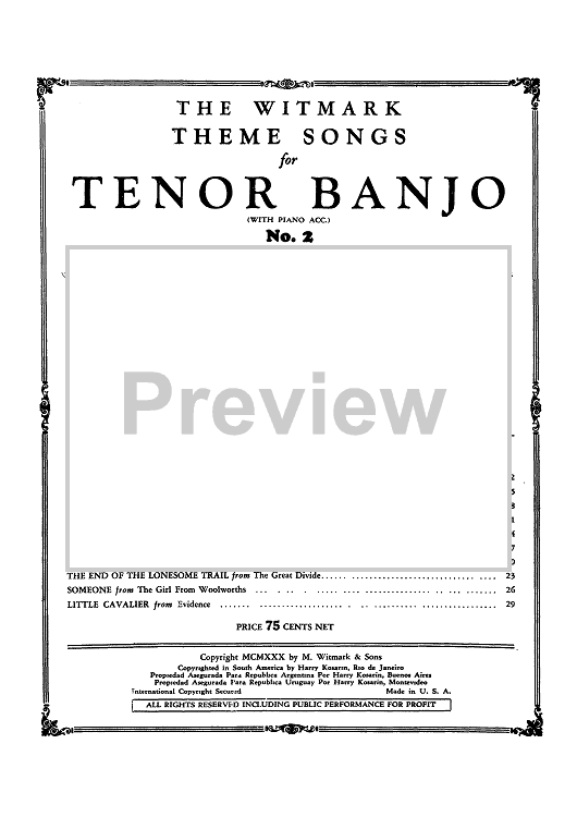 Table of Contents - Bonus Material