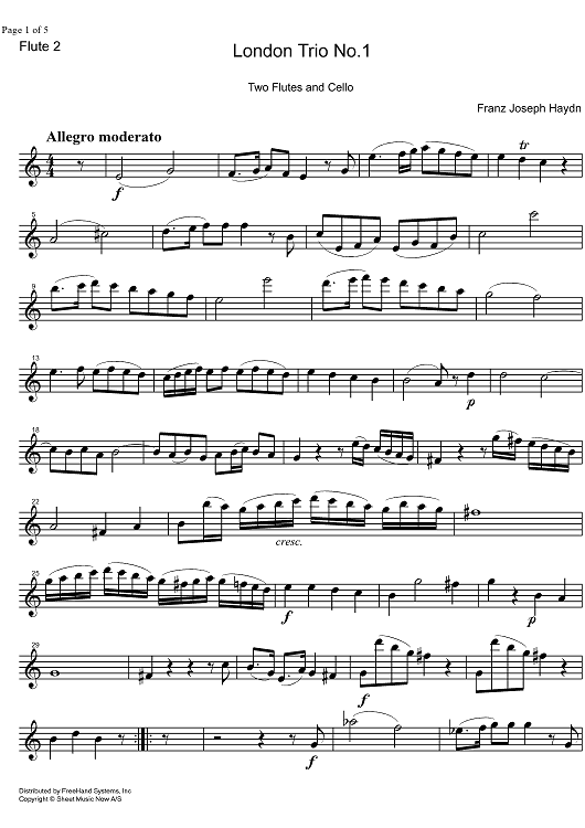 London Trio No. 1 - Flute 2