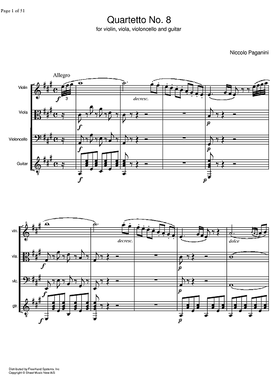 Quartetto No. 8 - Score