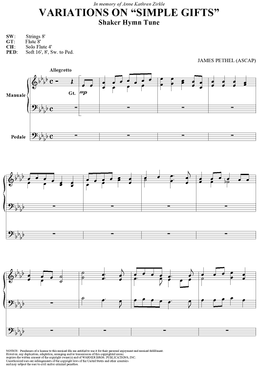 Variations On "Simple Gifts"