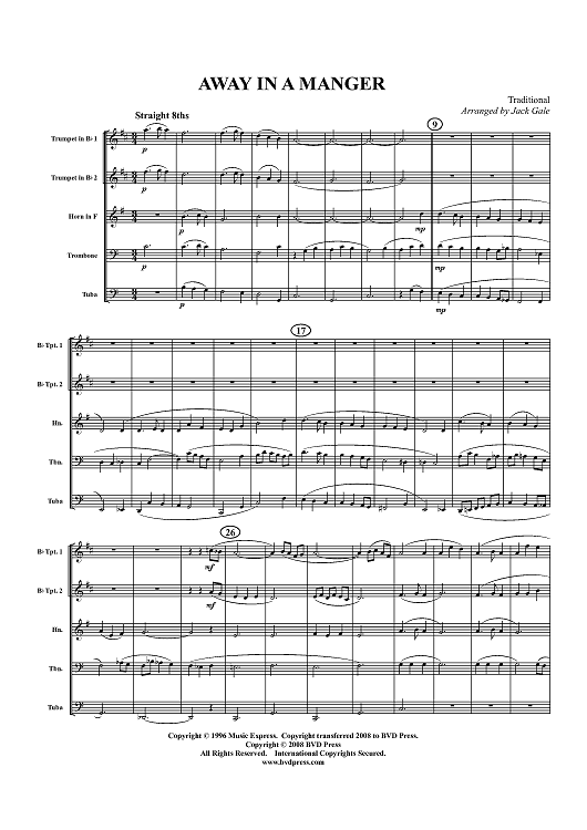 Away in a Manger - Score