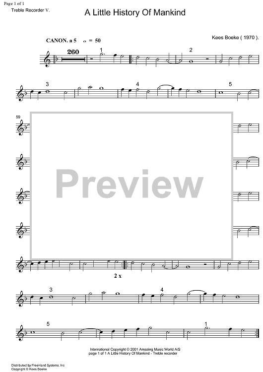 A Little History of Mankind - Recorder 5