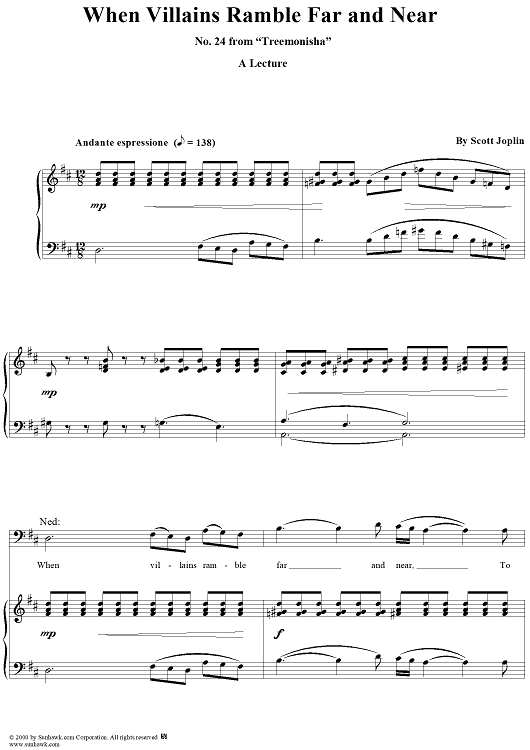 Treemonisha, No. 24: When Villians Ramble Far and Near