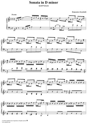 Sonata in D minor, K. 18