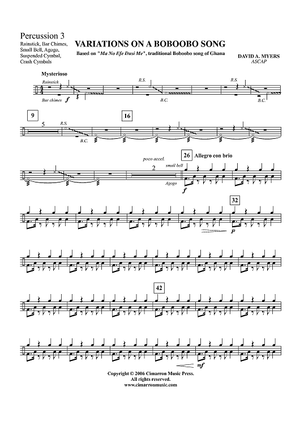 Variations on a Boboobo Song - Percussion 3