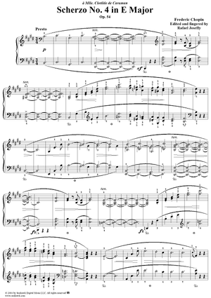 Scherzo No. 4 in E Major, Op. 54