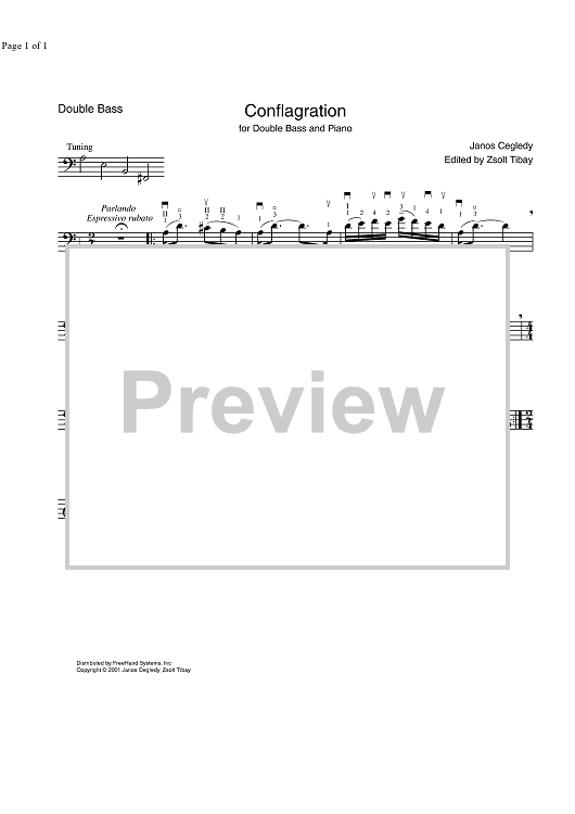 Conflagration - Double Bass
