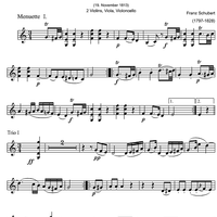 5 Minuets D89 - Violin 2