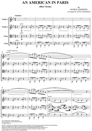 An American In Paris (Blues Theme) - Score