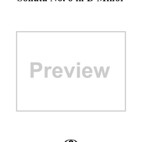 Sonata No. 6 in D Minor - Flute