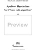 "Natus cadit, atque Deus", No. 8 from "Apollo et Hyacinthus" (K38) - Full Score