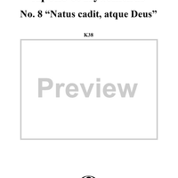 "Natus cadit, atque Deus", No. 8 from "Apollo et Hyacinthus" (K38) - Full Score