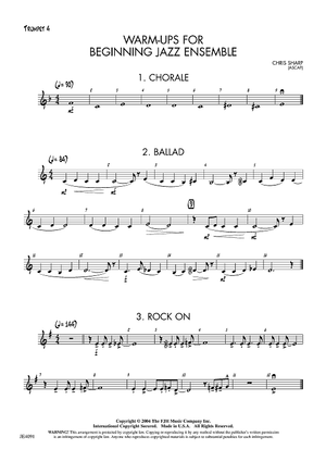Warm-ups for Beginning Jazz Ensemble - Opt. Trumpet 4