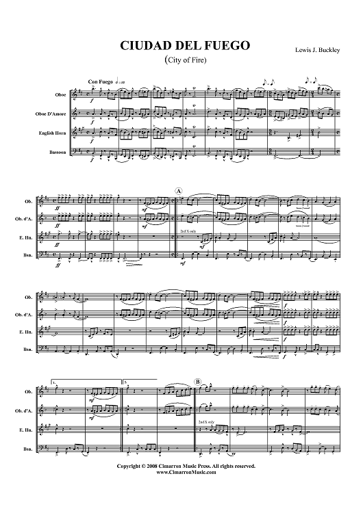 Ciudad del Fuego (City of Fire) - Score