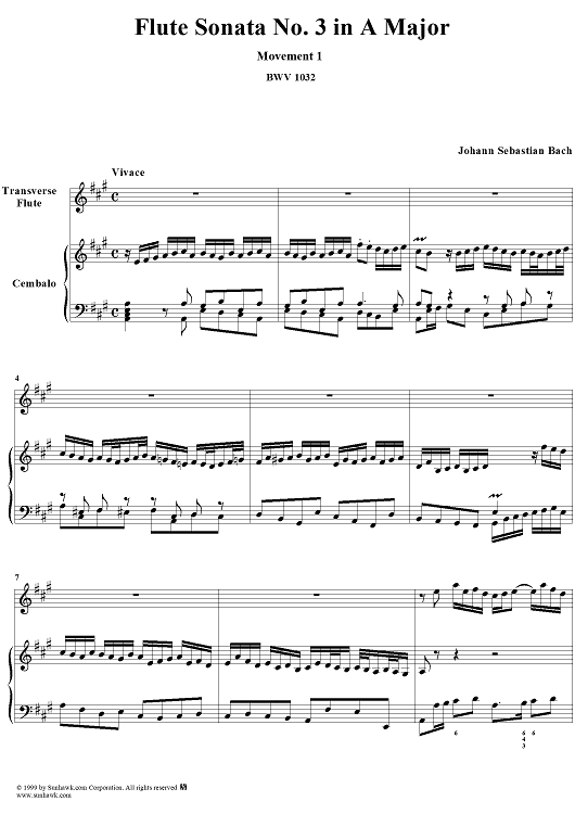 Flute Sonata No. 3, Movement 1