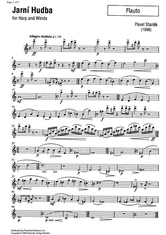 Jarní Hudba (Spring music) - Flute