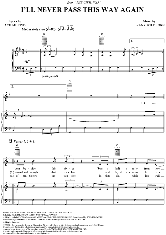 I'll Never Pass This Way Again