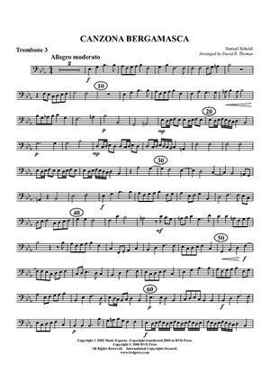 Canzona Bergamasca - Trombone 3