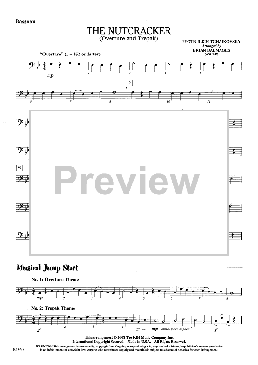 The Nutcracker (Overture and Trepak) - Bassoon