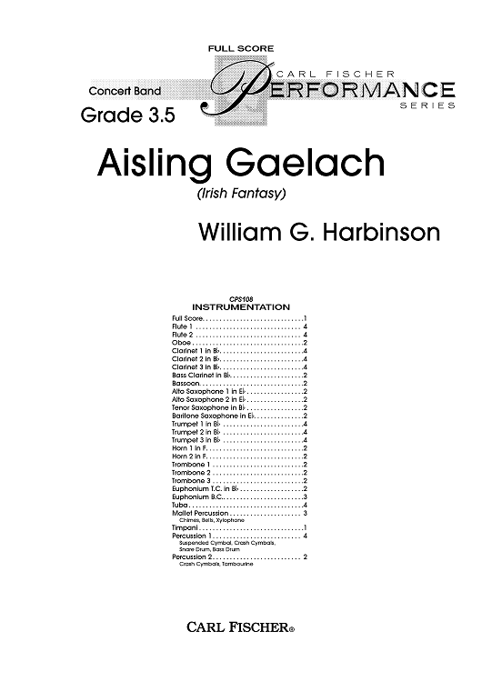 Aisling Gaelach (Irish Fantasy) - Score