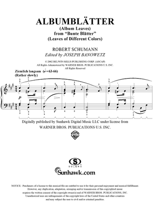 Albumblätter, Op. 99, No. 4