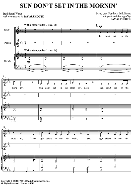 Sun Don't Set in the Mornin'