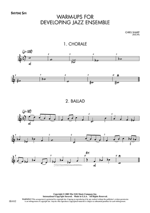 Warm-ups for Developing Jazz Ensemble - Opt. Baritone Sax