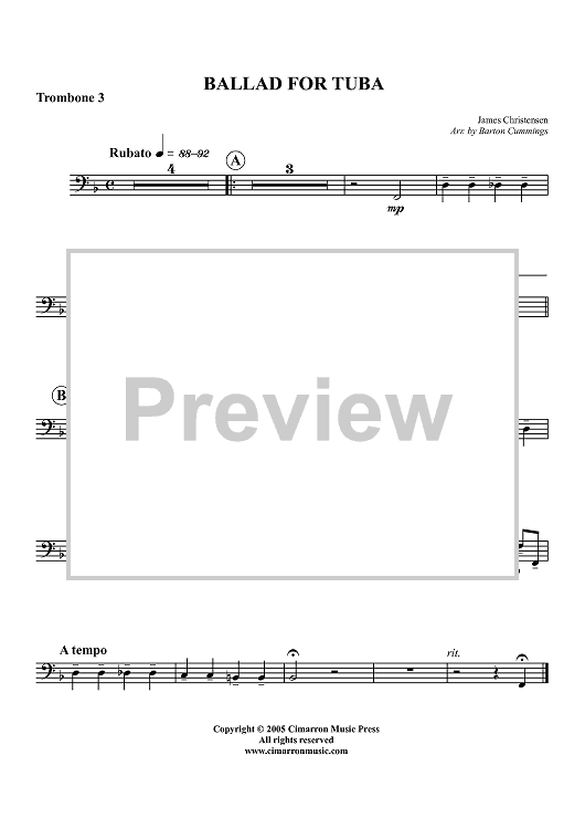 Ballad for Tuba - Trombone 3