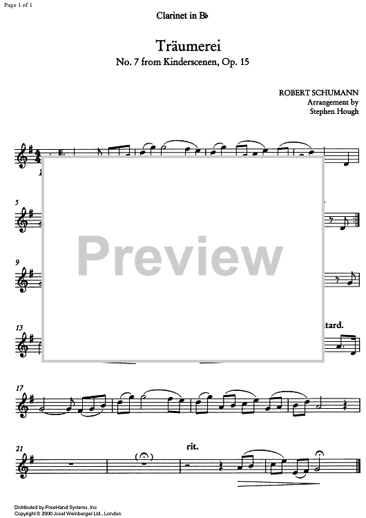 Träumerei - Clarinet