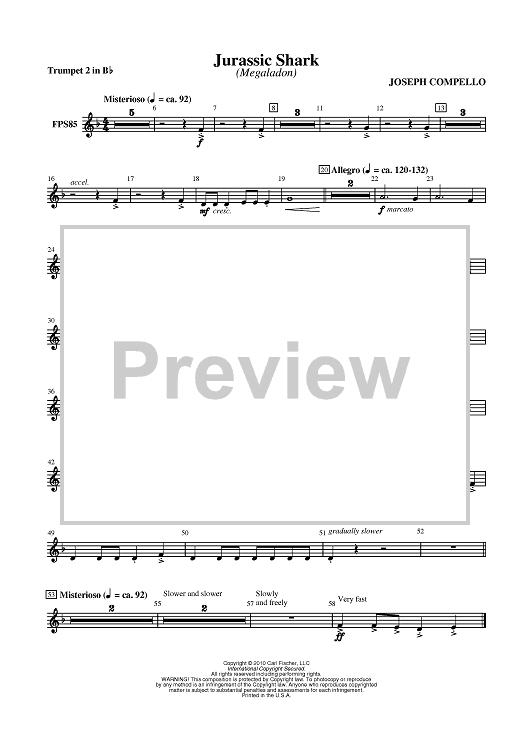 Jurassic Shark (Megladon) - Trumpet 2 in Bb