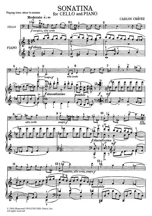 Sonatina for Cello and Piano
