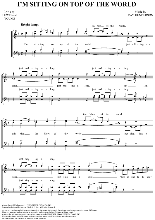 I'm Sitting on Top of the World