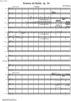 Scènes de Ballet Op.34 - Full Score