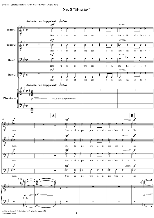 Grande Messe des Morts (Requiem), No. 8: Hostias