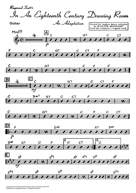 In An Eighteenth Century Drawing Room - Guitar