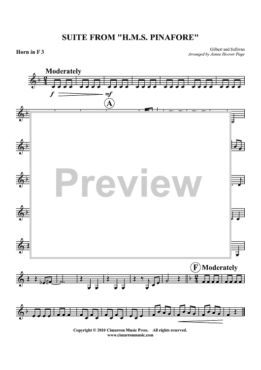 Suite from "H.M.S. Pinafore" - Horn in F 3