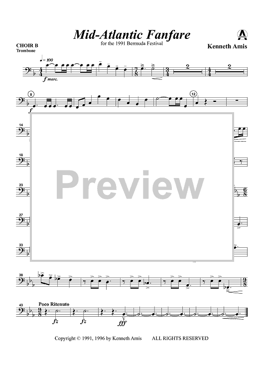 Mid-Atlantic Fanfare - Choir B-Trombone