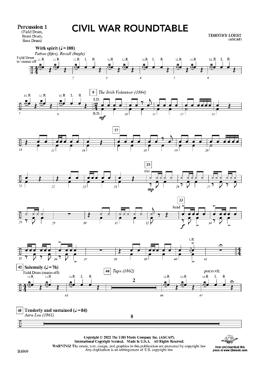 Civil War Roundtable - Percussion 1