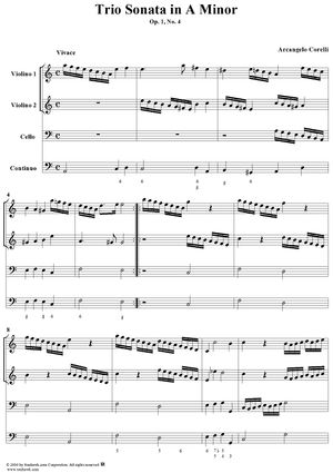 Trio Sonata in A Minor, op. 1, no. 4